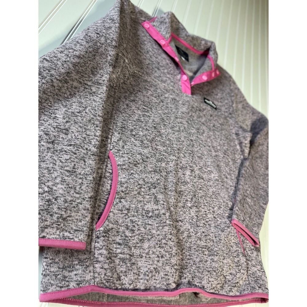 Simply Southern Womens Purple Marl Quarter Snap Fleece Pullover Sweater Large - Picture 3 of 9